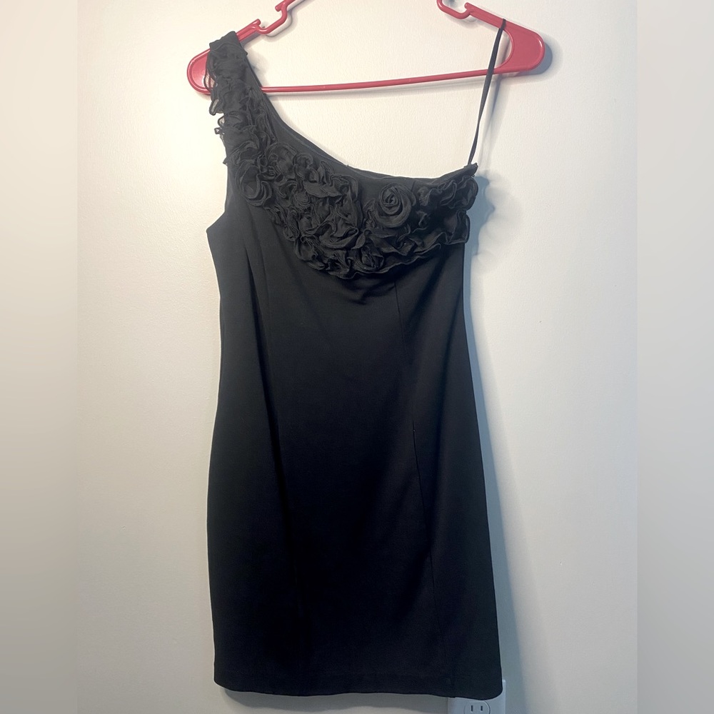 LUSH black one shoulder dress - cocktail dress